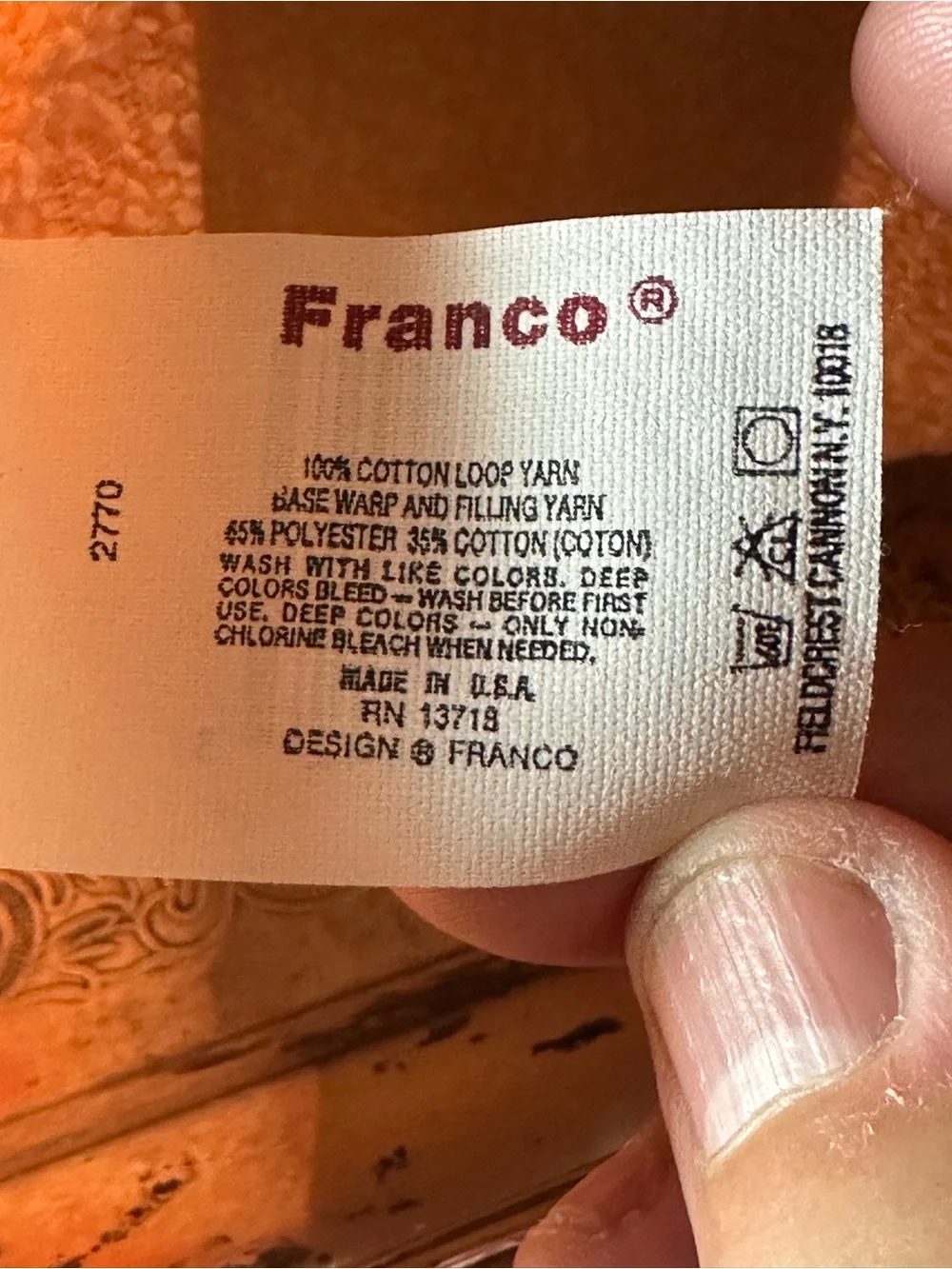 Vintage Franco x Fieldcrest Cannon Towel Set – Made in USA – Crisp Tag / Unused